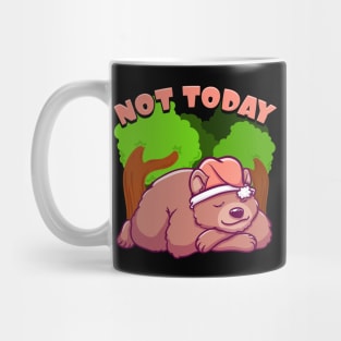 Cute Not Today Lazy Bear Sleepy Cub Napping Pun Mug